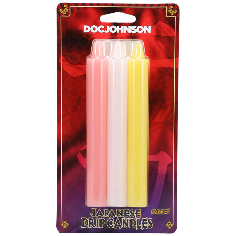 Japanese Drip Candles - Light - Light Coloured 3 Pack-2101-02-CD