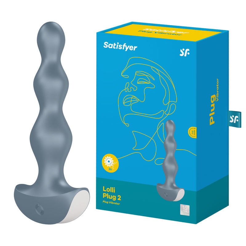 Satisfyer Lolli-Plug 2 - Gray Vibrating Anal Beads-4003269
