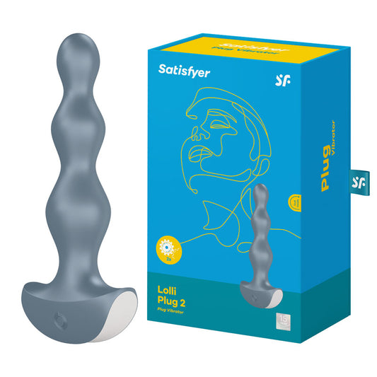Satisfyer Lolli-Plug 2 - Gray Vibrating Anal Beads-4003269