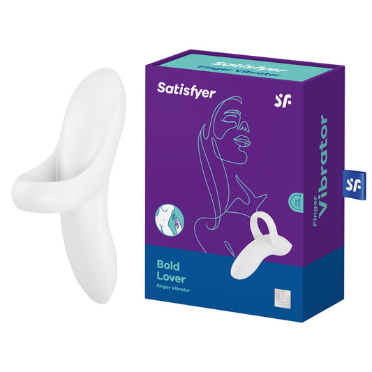 Satisfyer Bold Lover - White USB Rechargeable Finger Stimulator-4004105