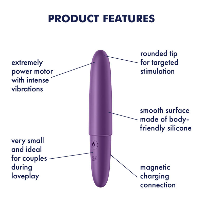 Satisfyer Ultra Power Bullet 6 - Purple USB Rechargeable Bullet-4007670