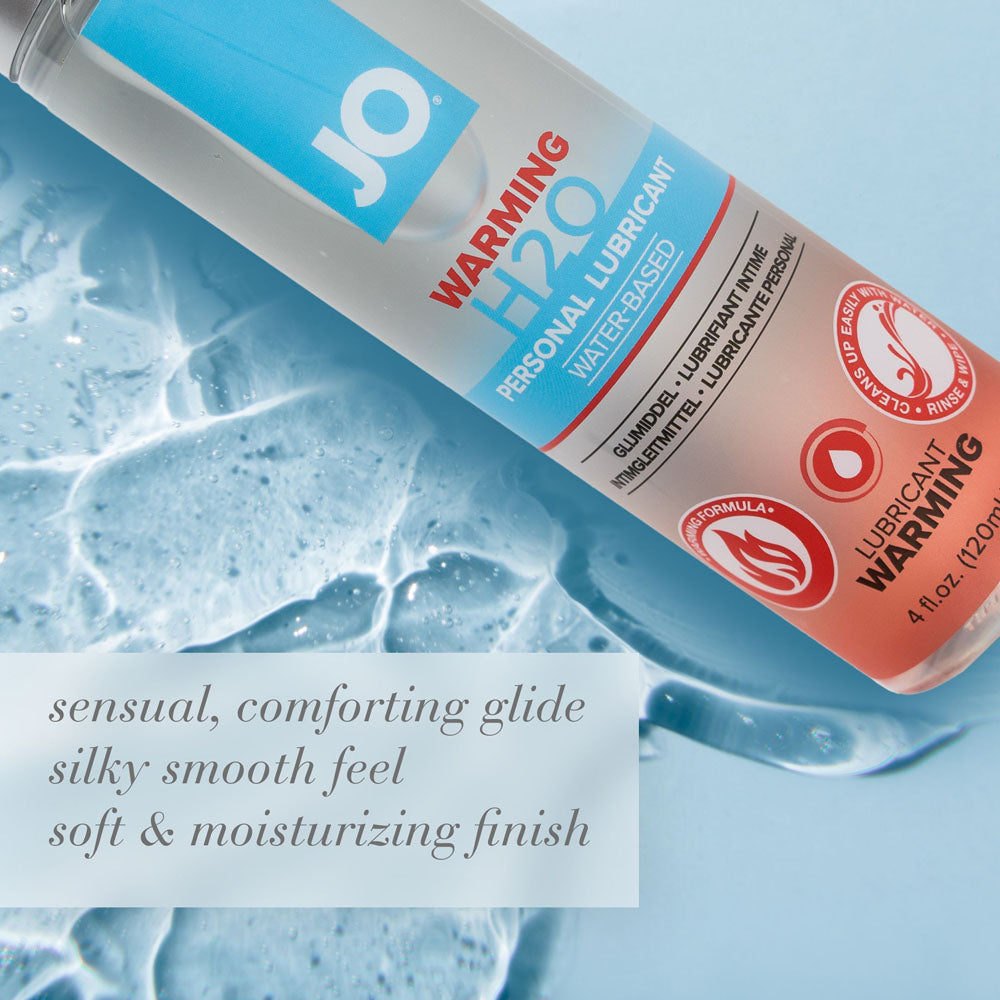 JO H2O Warming Lube - 120 mL - Water Based Warming Lubricant - 120 ml Bottle-40079