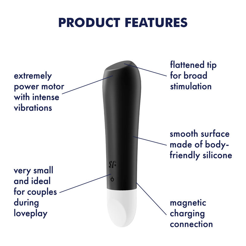 Satisfyer Ultra Power Bullet 2 - Black USB Rechargeable Bullet-4009599