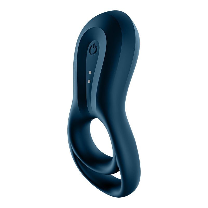 Satisfyer Epic Duo - Navy Blue USB Rechargeable Cock & Balls Ring with App Control-4009940