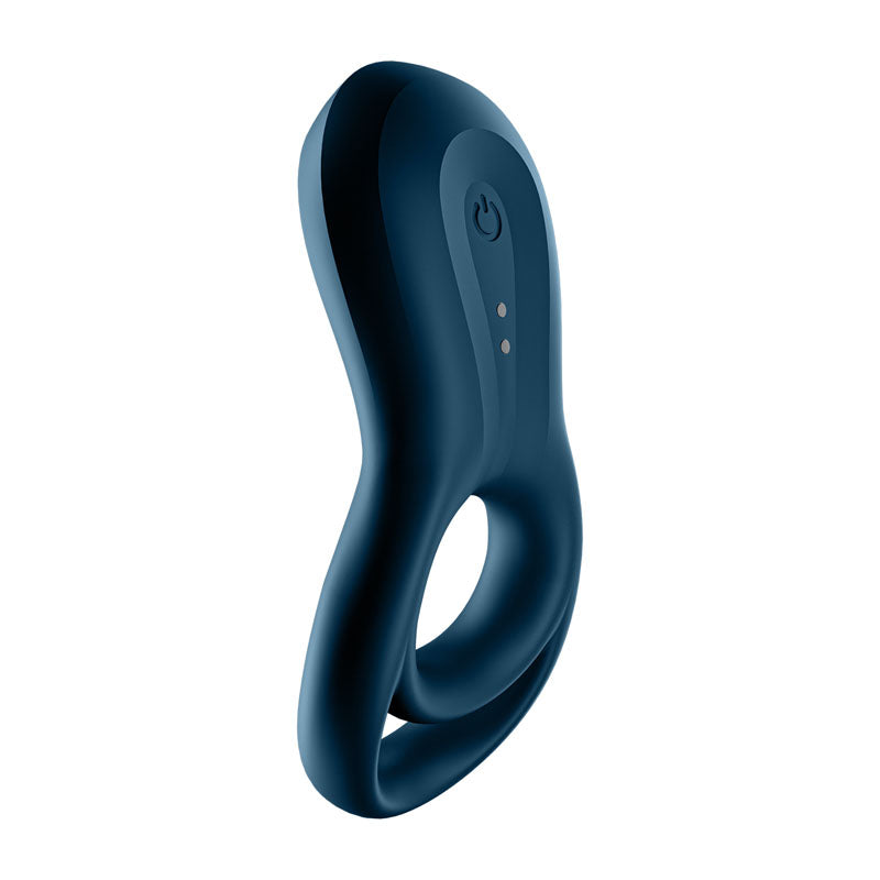 Satisfyer Epic Duo - Navy Blue USB Rechargeable Cock & Balls Ring with App Control-4009940