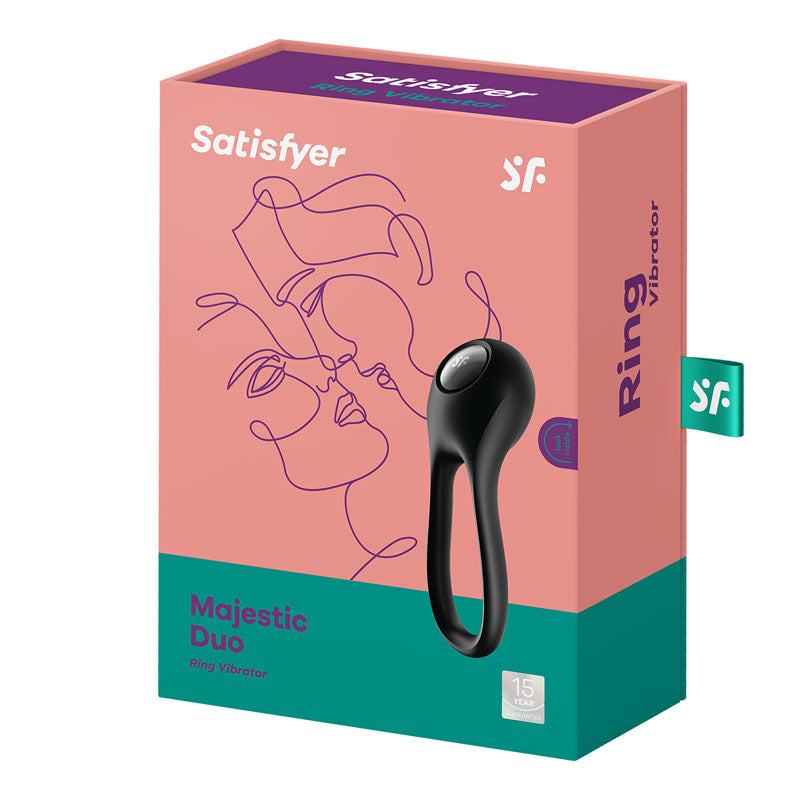 Satisfyer Majestic Duo - Black USB Rechargeable Cock Ring-4009957