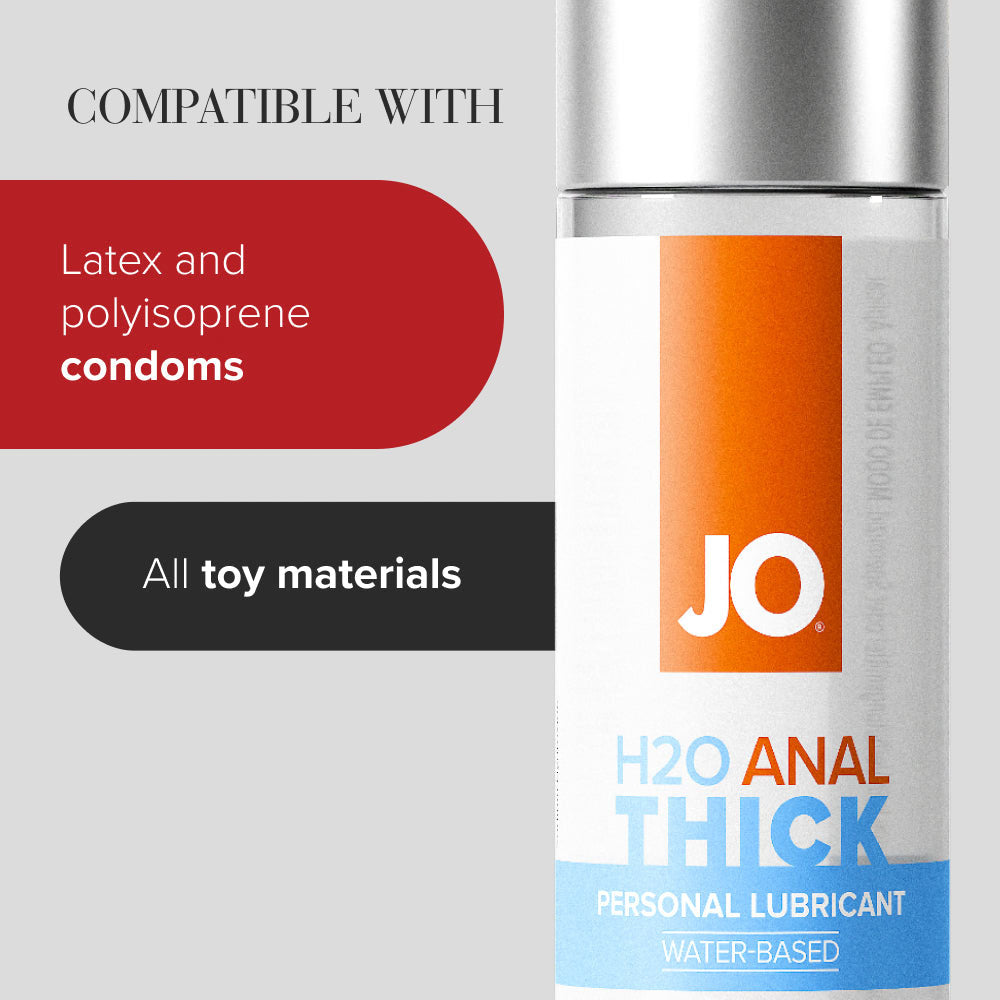 JO H2O Anal Thick Lube - 120 mL - Thick Water Based Anal Lubricant - 120 ml Bottle-40113