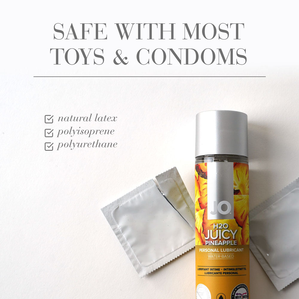 JO H2O Juicy Pineapple Lube - 120 mL - Pineapple Flavoured Water Based Lubricant - 30 ml Bottle-40172