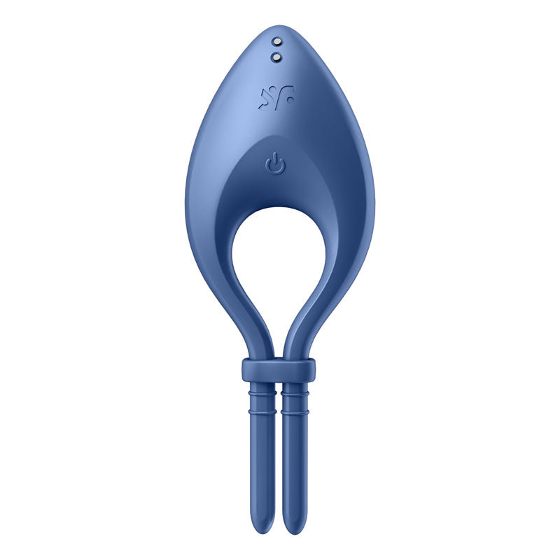 Satisfyer Bullseye - Blue - Blue Vibrating Adjustable Lasso Cock Ring-4018362