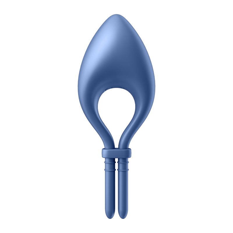 Satisfyer Bullseye - Blue - Blue Vibrating Adjustable Lasso Cock Ring-4018362