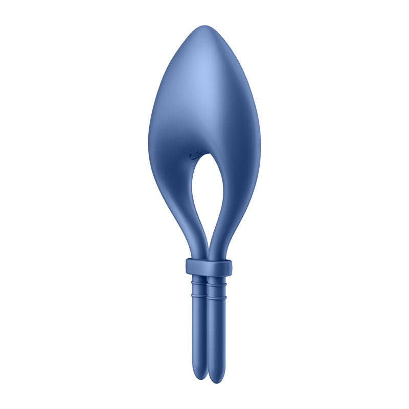 Satisfyer Bullseye - Blue - Blue Vibrating Adjustable Lasso Cock Ring-4018362