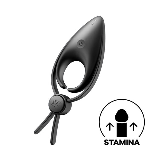 Satisfyer Sniper - Black - Black Vibrating Adjustable Lasso Cock Ring-4018386