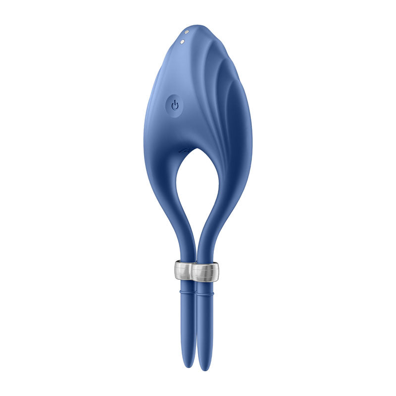 Satisfyer Duelist - Blue Vibrating Adjustable Lasso Cock Ring-4018430