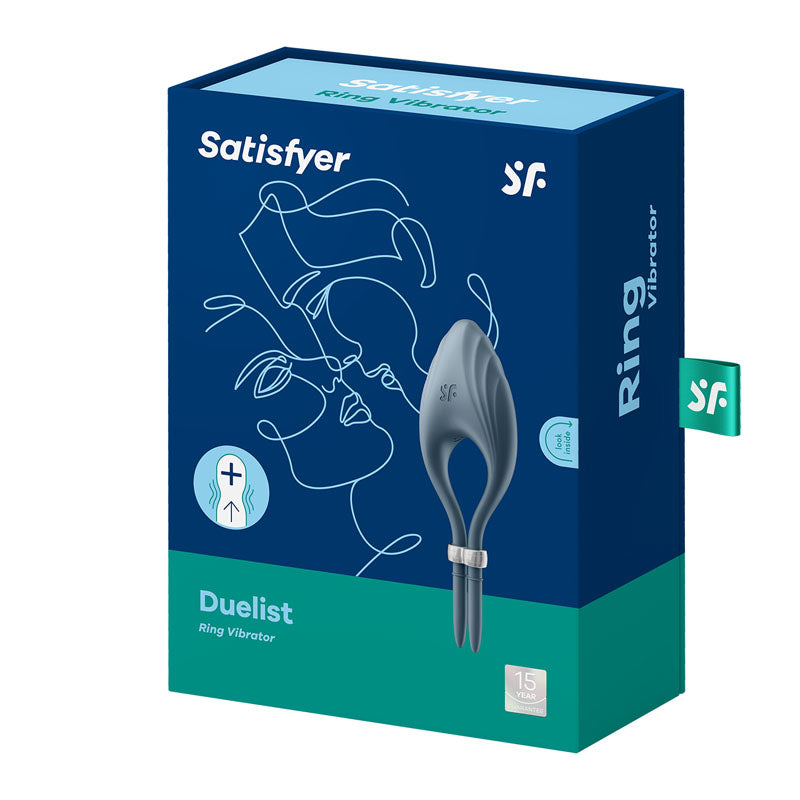 Satisfyer Duelist - Dark Blue Vibrating Adjustable Lasso Cock Ring-4018447