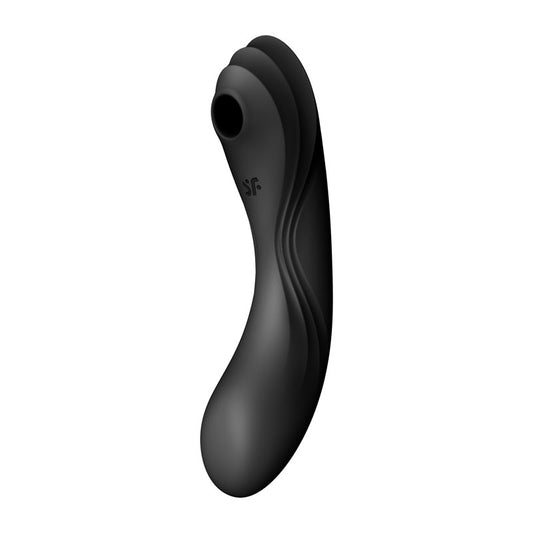 Satisfyer Curvy Trinity 4 - Black USB Rechargeable Air Pulse Stimulator & Vibrator-4036540