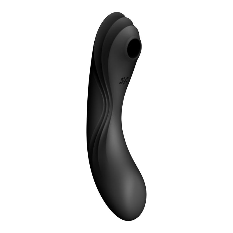 Satisfyer Curvy Trinity 4 - Black USB Rechargeable Air Pulse Stimulator & Vibrator-4036540