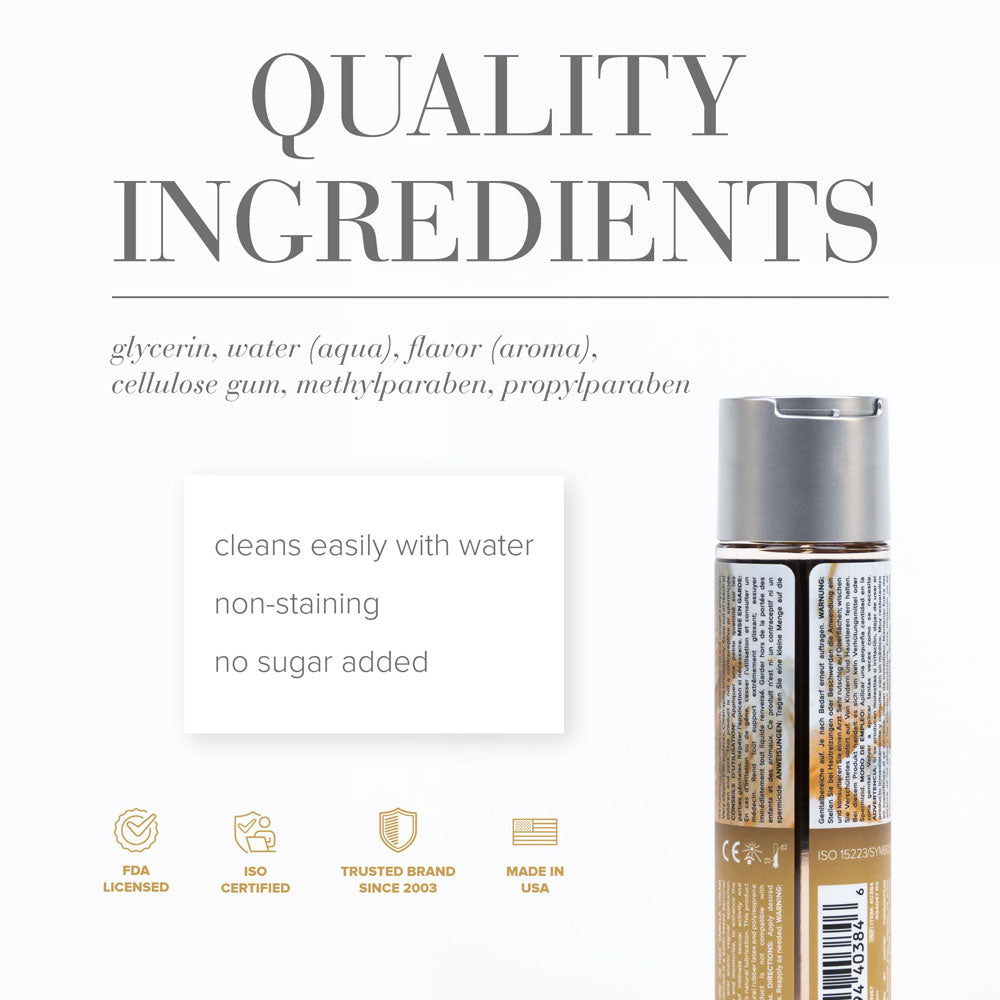 JO H2O Vanilla Cream Lube - 120 mL - Vanilla Flavoured Water Based Lubricant - 120 ml Bottle-40384