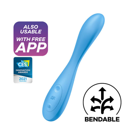 Satisfyer G-Spot Flex 4 - Blue USB Rechargeable Vibrator with App Control-4038698