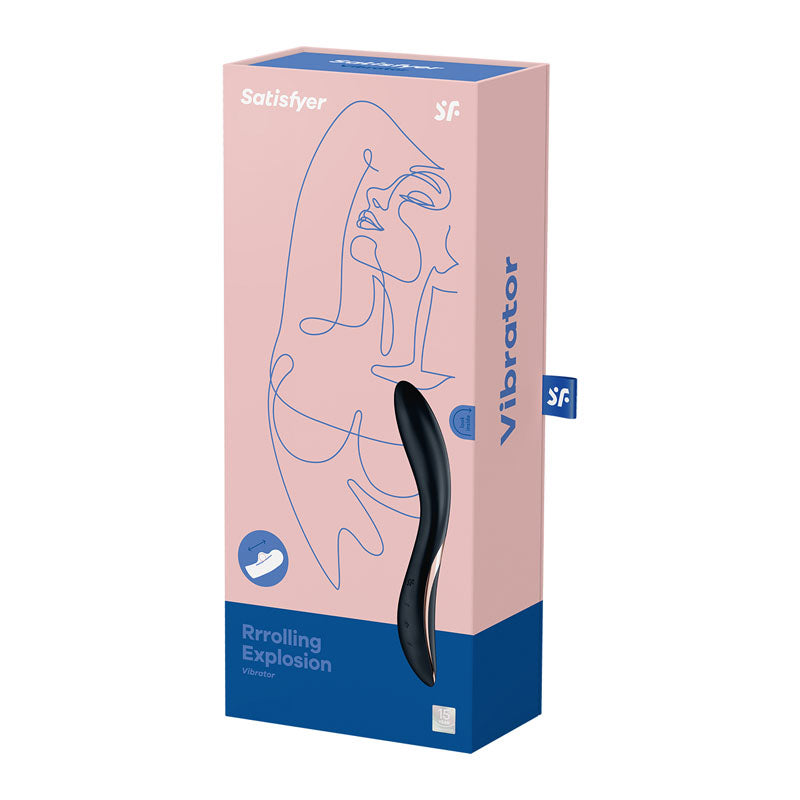 Satisfyer Rrrolling Explosion - Black USB Rechargeable Vibrator-4044019