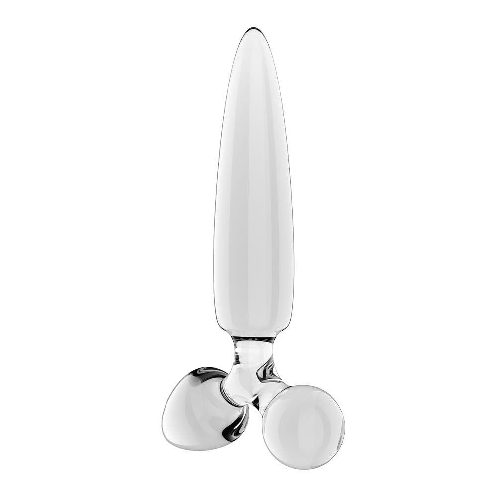 Satisfyer Triple Crystal 1 - Clear - Clear Glass 3-in-1 Butt Plug-4045689