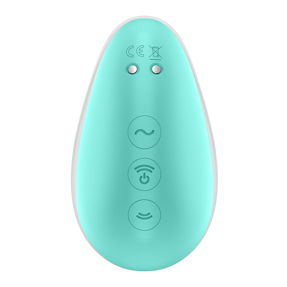Satisfyer Pixie Dust - Mint/Pink - Mint/Pink USB Rechargeable Vibrating Air Pulse Stimulator-4049724