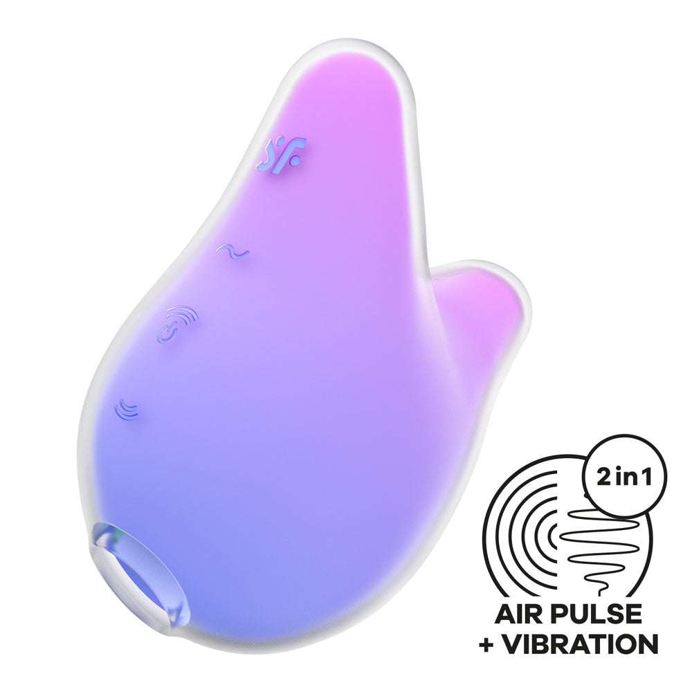 Satisfyer Mermaid Vibes - Violet/Pink - Violet/Pink USB Rechargeable Air Pulse Stimulator-4049755