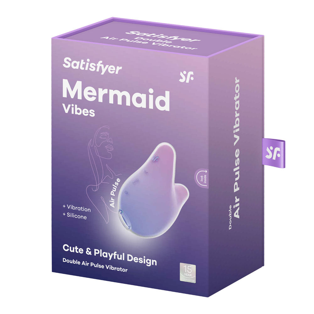 Satisfyer Mermaid Vibes - Violet/Pink - Violet/Pink USB Rechargeable Air Pulse Stimulator-4049755
