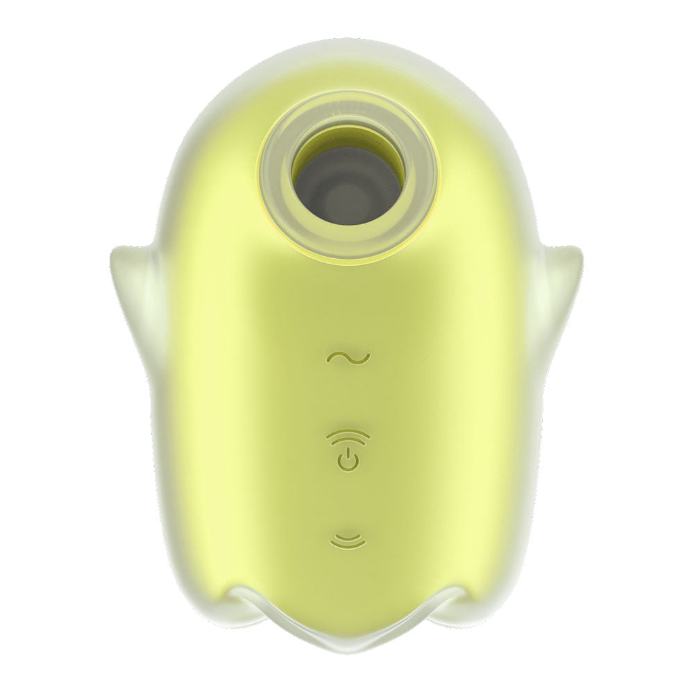 Satisfyer Glowing Ghost - Yellow - Glow in Dark Yellow USB Rechargeable Air Pulse Stimulator-4060064