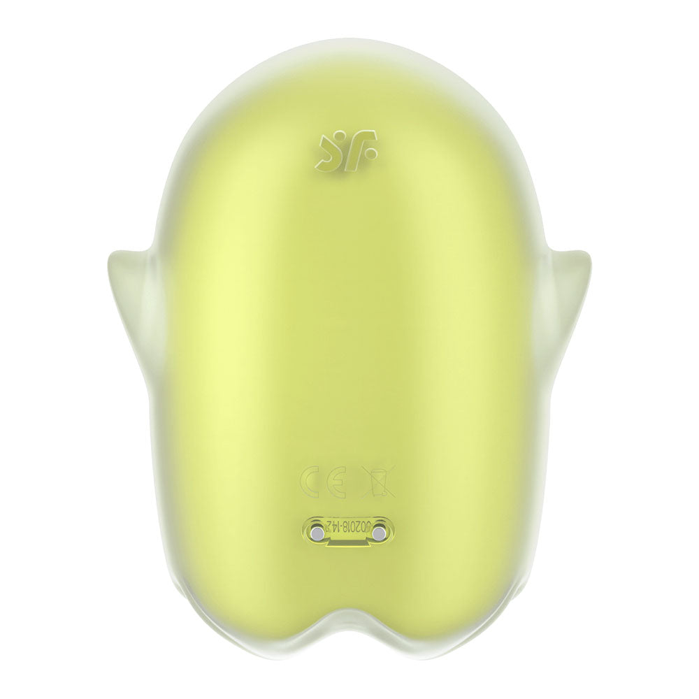 Satisfyer Glowing Ghost - Yellow - Glow in Dark Yellow USB Rechargeable Air Pulse Stimulator-4060064