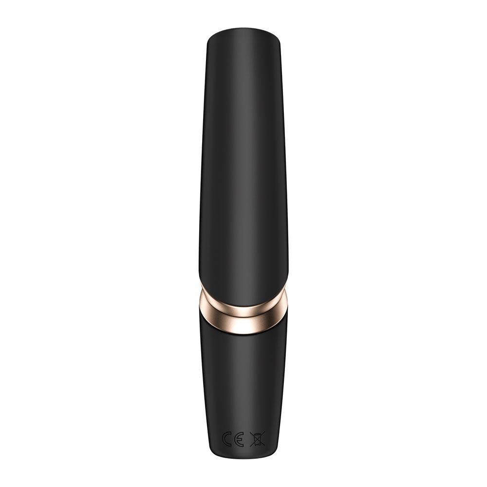 Satisfyer Perfect Kiss - Black USB Rechargeable Air Pulse Stimulator-4078496