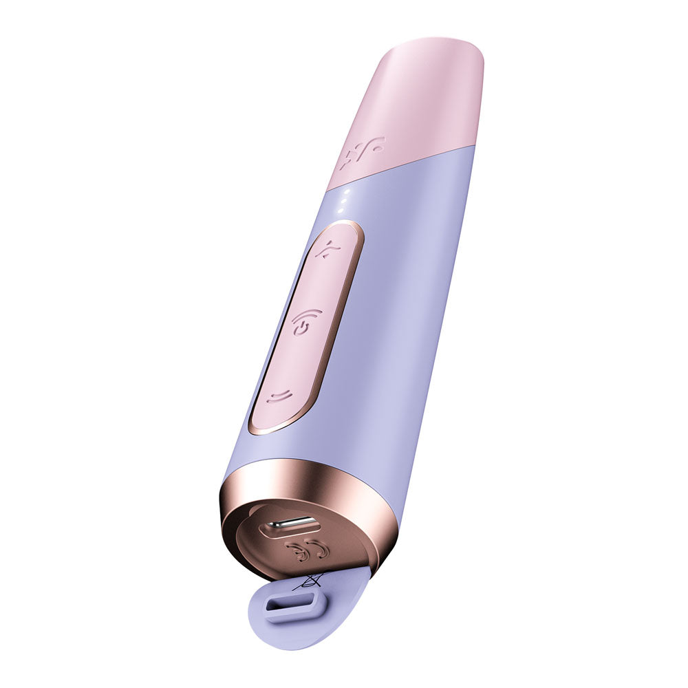 Satisfyer Bold Kiss - Purple USB Rechargeable Air Pulse Stimulator-4078533