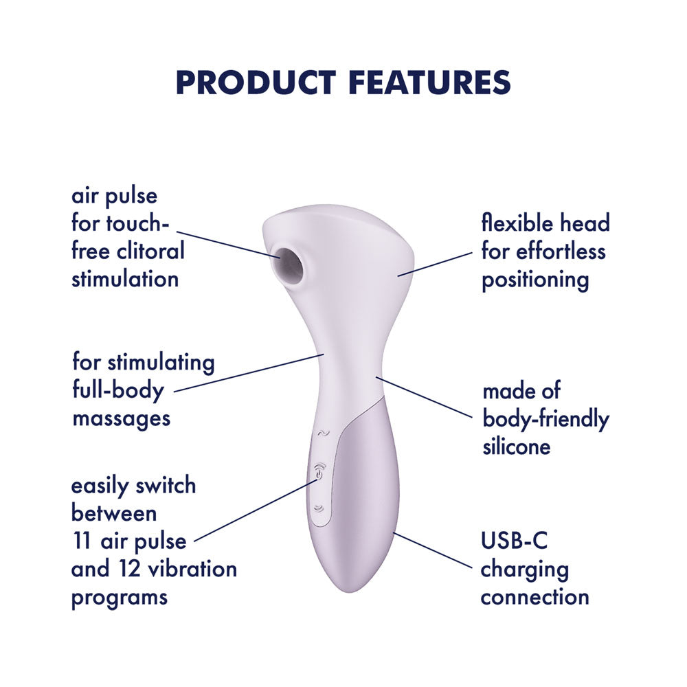 Satisfyer Wand-erful - Violet 15.8 cm USB Rechargeable Air Pulse Massage Wand-4081960