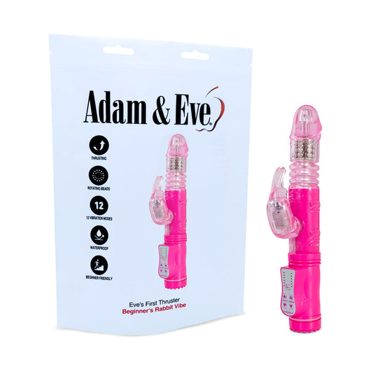 Adam & Eve Eves First Thruster - Pink 24.75 cm (9.75) Thrusting Rabbit Vibrator-484K 6200