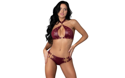 Juno Burgundy Jewel Two Piece Set