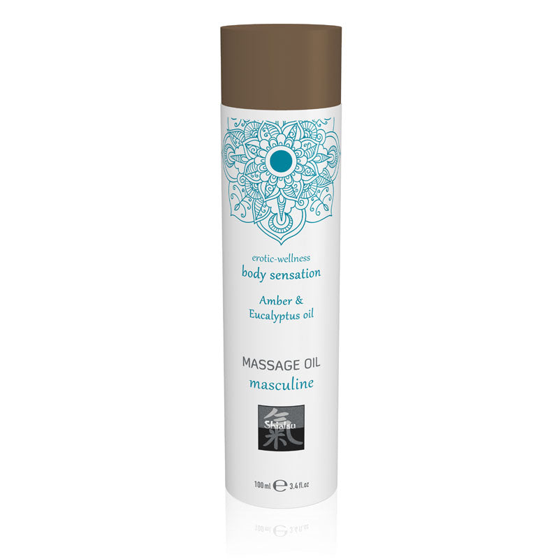 SHIATSU Massage Oil - Masculine - Amber & Eucalyptus Oil Scented - 100 ml-67008
