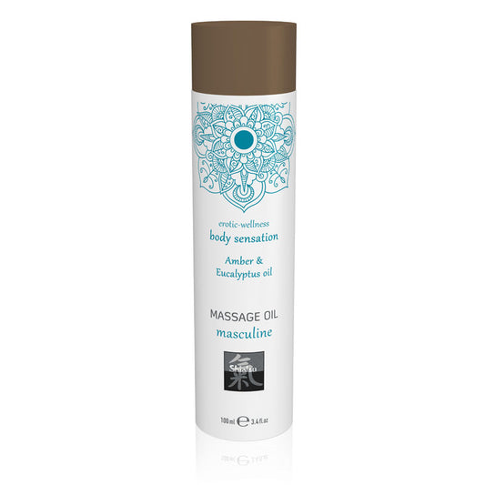 SHIATSU Massage Oil - Masculine - Amber & Eucalyptus Oil Scented - 100 ml-67008