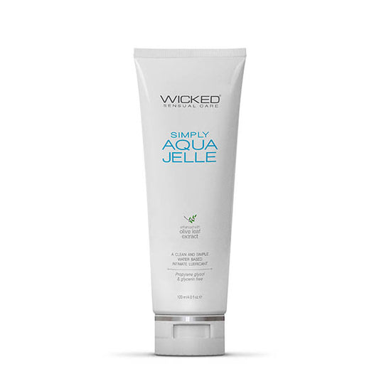 Wicked Simply Aqua Jelle - Water Based Anal Lubricant - 120 ml (4 oz) Bottle-91105