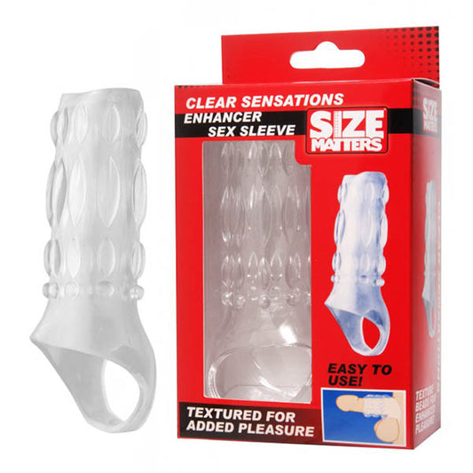 Size Matters Clear Sensations - Clear Penis Sleeve-AE288-C