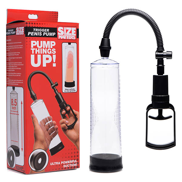 Size Matters Trigger Penis Pump - Clear Penis Pump-AG224