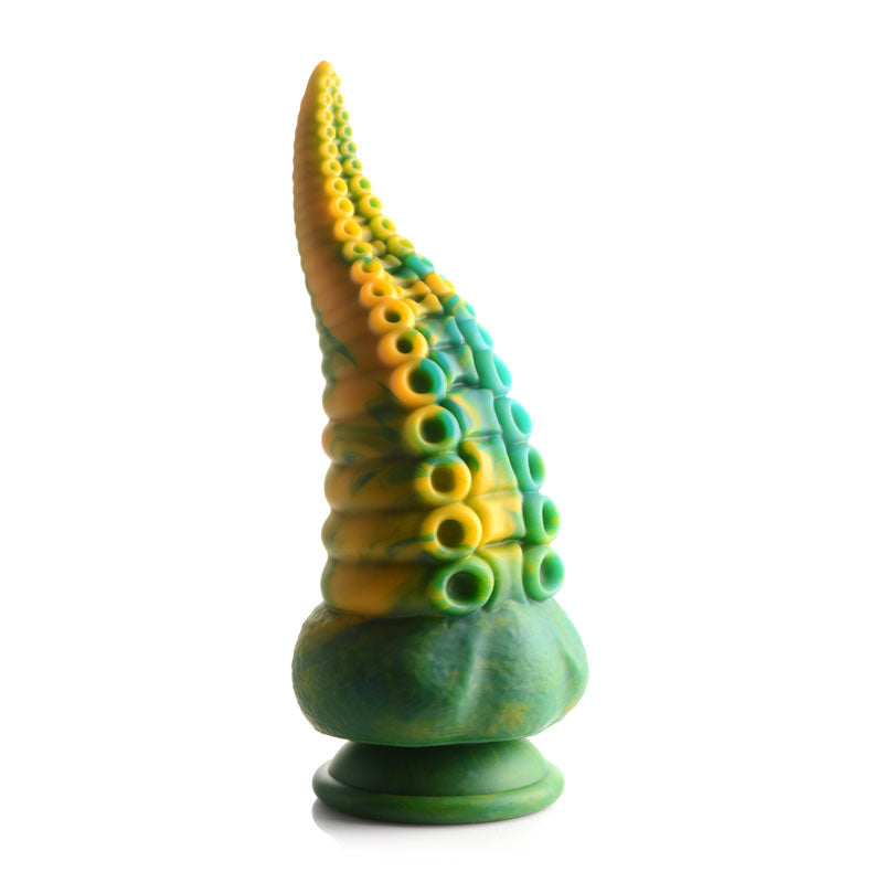 Creature Cocks Monstropus Tentacled Monster Silicone Dildo - Green/Yellow 21.6 cm Fantasy Dildo-AG919