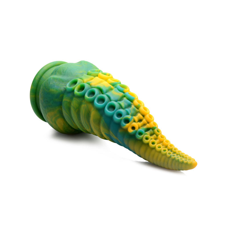 Creature Cocks Monstropus Tentacled Monster Silicone Dildo - Green/Yellow 21.6 cm Fantasy Dildo-AG919