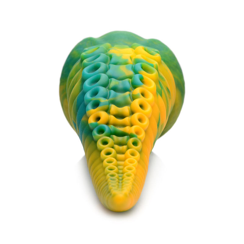 Creature Cocks Monstropus Tentacled Monster Silicone Dildo - Green/Yellow 21.6 cm Fantasy Dildo-AG919