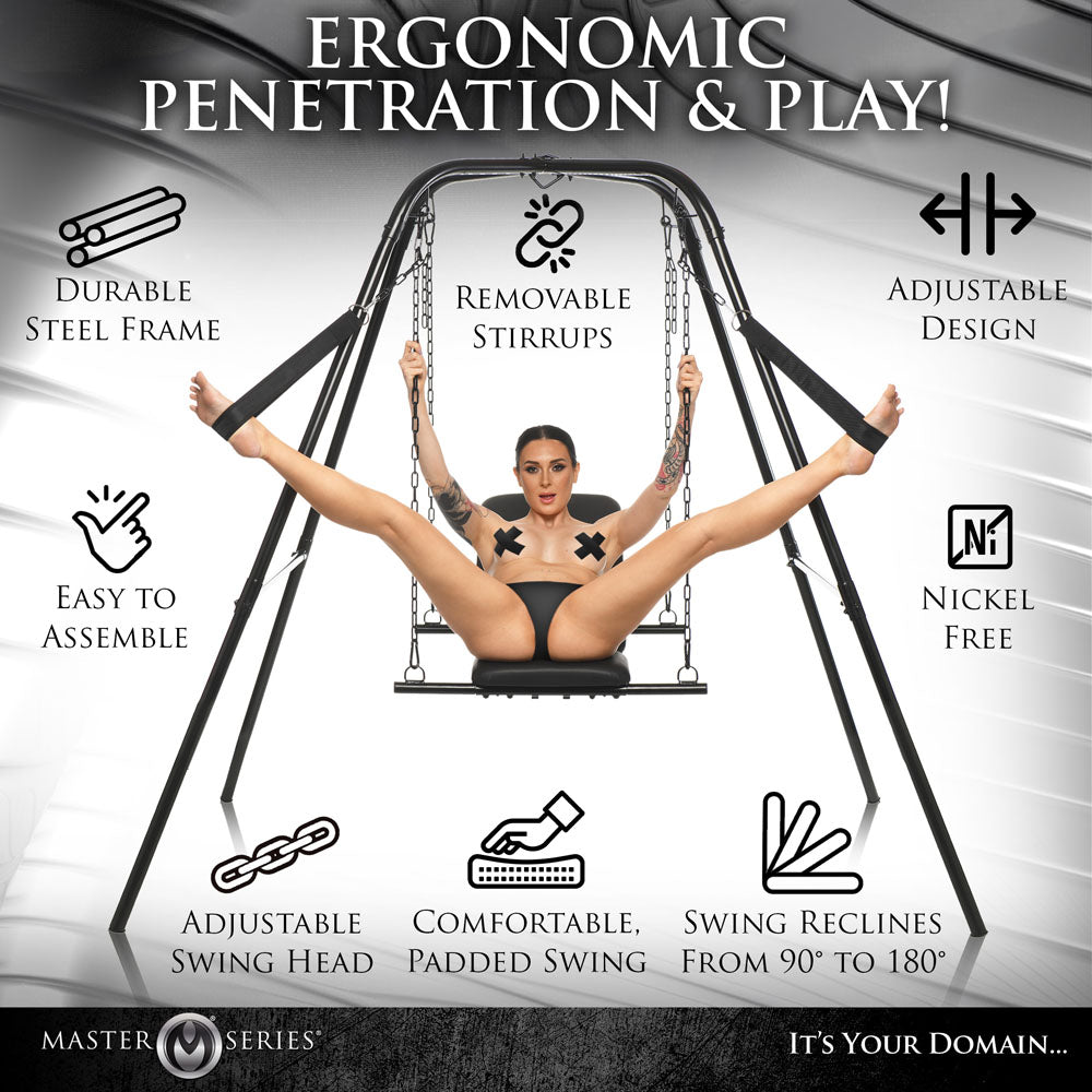 Master Series Throne - Adjustable Sex Sling with Stand-AH175