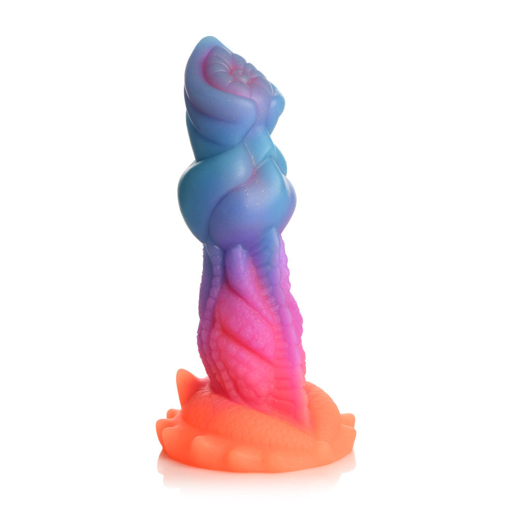 Creature Cocks Aqua-Cock - Glow in Dark Multi-Coloured 19.3 cm Fantasy Dildo-AH291