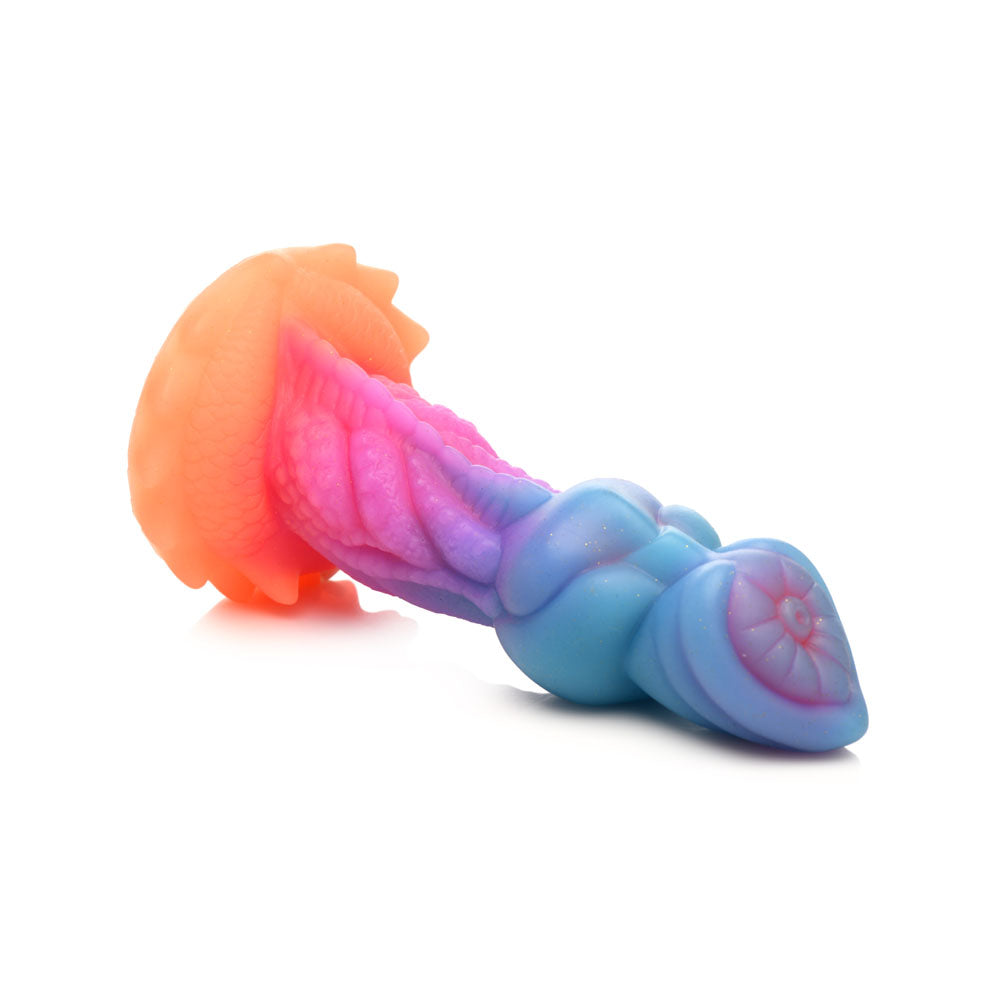 Creature Cocks Aqua-Cock - Glow in Dark Multi-Coloured 19.3 cm Fantasy Dildo-AH291
