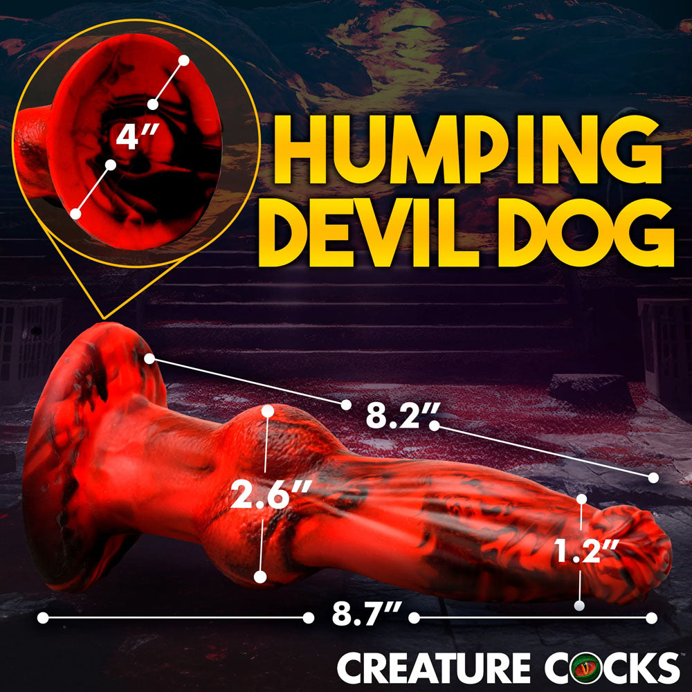 Creature Cocks Hell Wolf - Red 22 cm USB Rechargeable Thrusting Fantasy Dildo-AH327