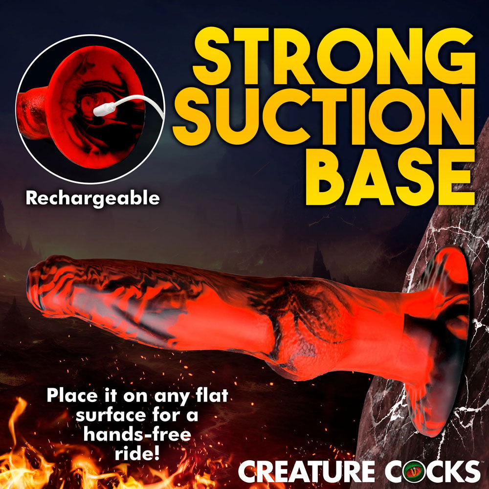 Creature Cocks Hell Wolf - Red 22 cm USB Rechargeable Thrusting Fantasy Dildo-AH327