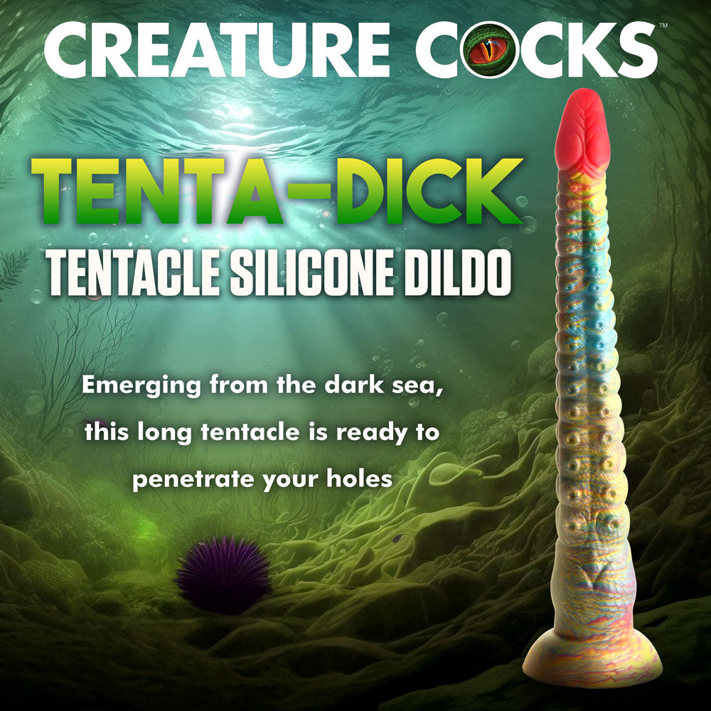 Creature Cocks Tenta-Dick - Multi-Coloured 32 cm Tentacle Fantasy Dildo-AH346