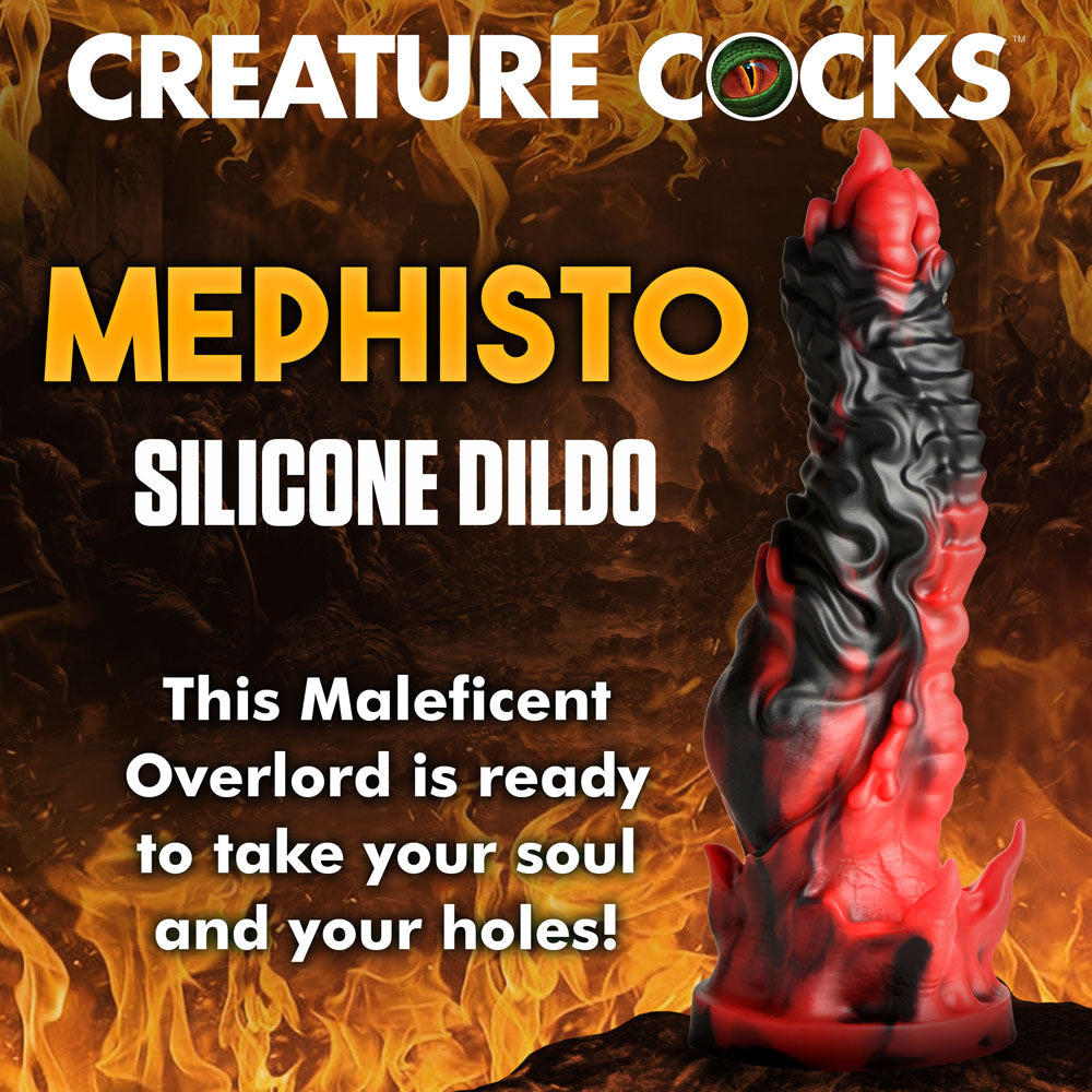 Creature Cocks Mephisto - Red/Black 18.5 cm Fantasy Dildo-AH377