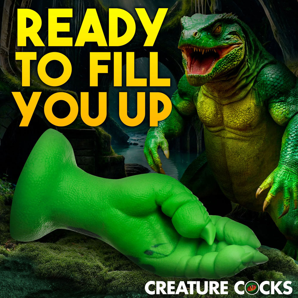 Creature Cocks Raptor Claw Fisting Silicone Dildo - Green 21.8 cm Claw Fantasy Dildo-AH469-GREEN